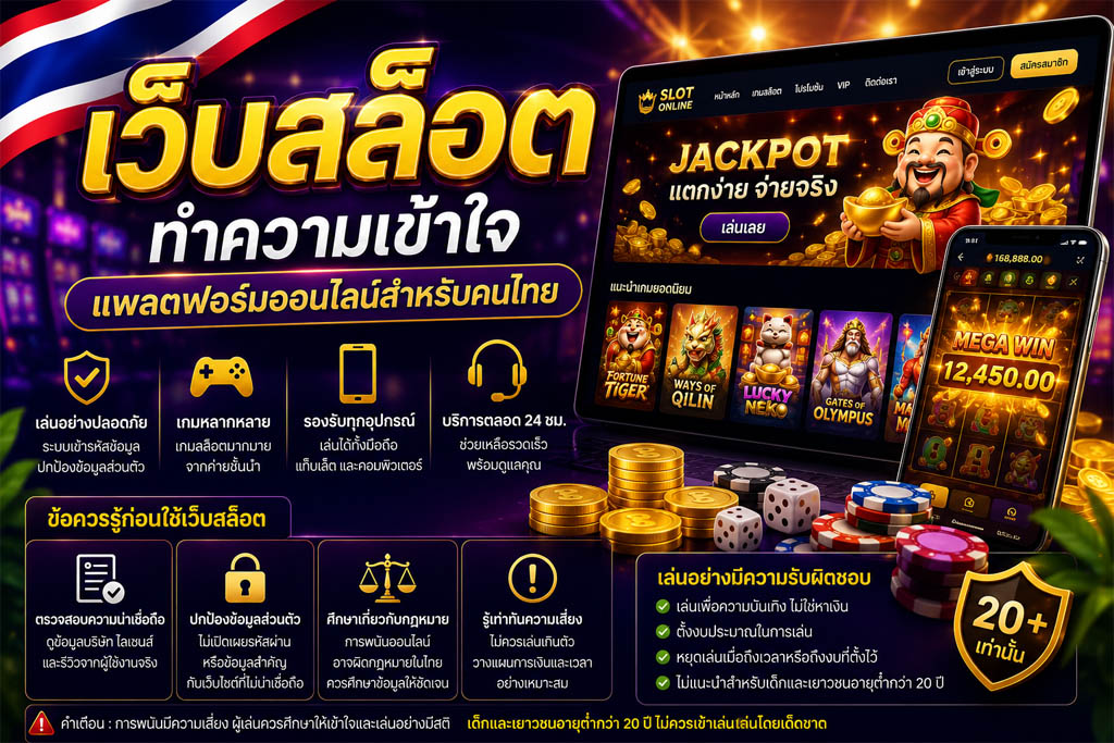 Read more about the article เว็บสล็อต: ทำความเข้าใจแพลตฟอร์มออนไลน์สำหรับคนไทย