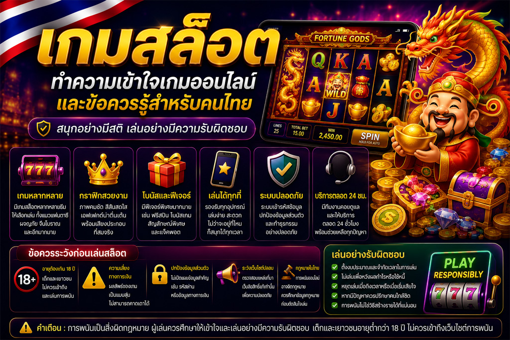Read more about the article สล็อตออนไลน์: ทำความเข้าใจเกมออนไลน์และข้อควรรู้สำหรับคนไทย